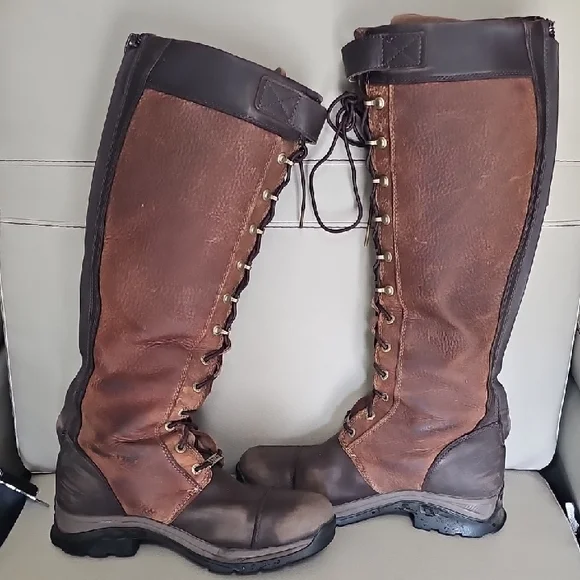 Ariat Brown Leather Boots with Insulation - Picture 4 of 6